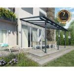 NADSTREŠEK ZA TERASO PALRAM SIERRA, SIVA/TRANSPARENT 3X4,25M - slika 8